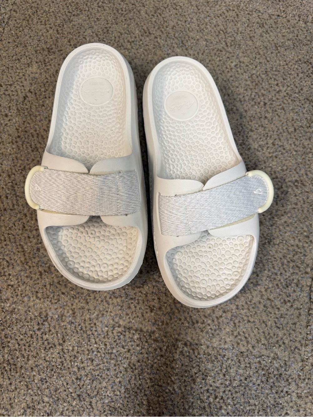 allbirds Women's White Slide Sandals with Adjustable Strap